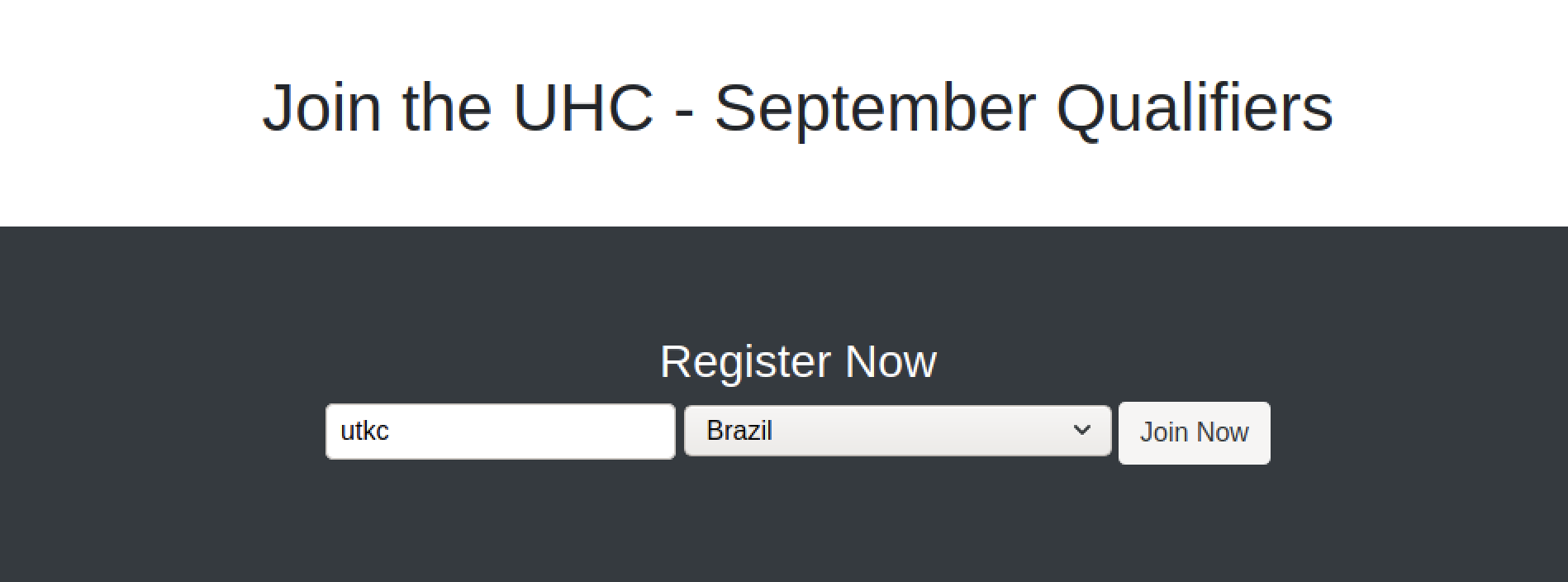 landing page of website