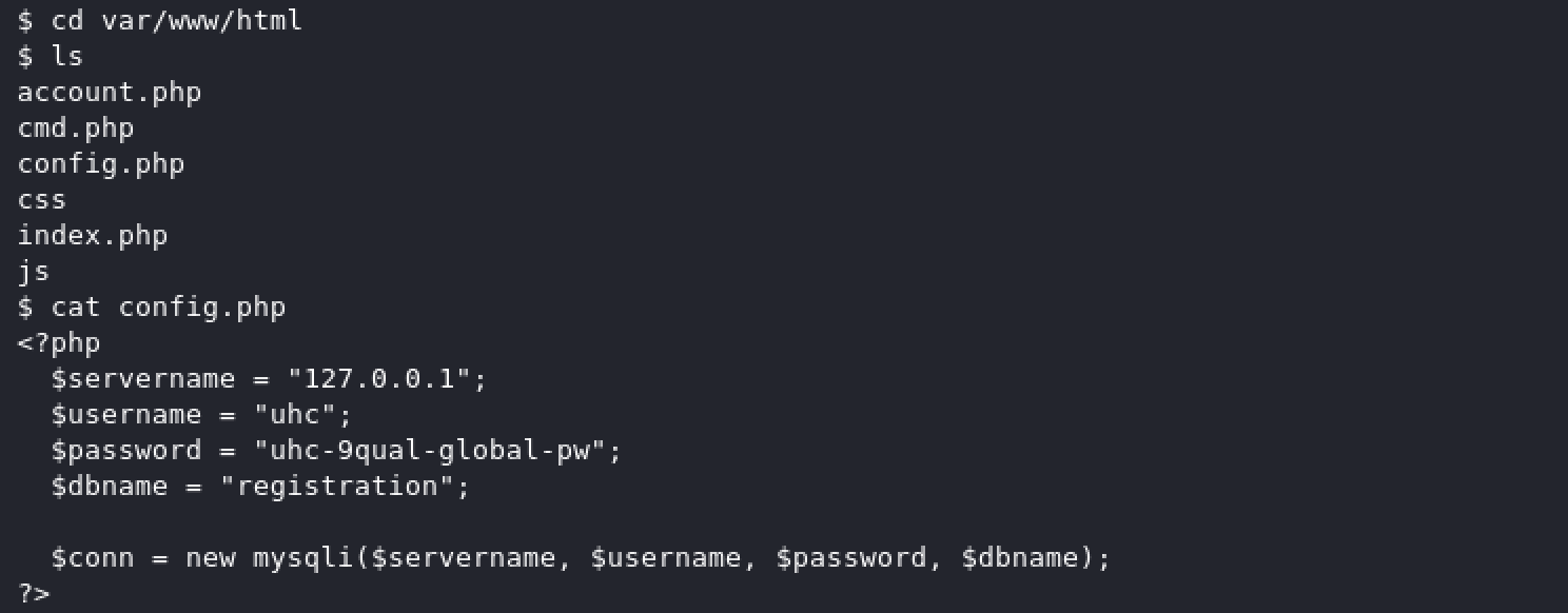config file exploration